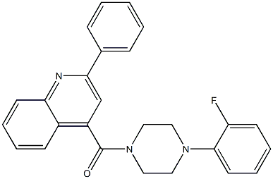 4-{[4-(2-fluorophenyl)-1-piperazinyl]carbonyl}-2-phenylquinoline Struktur