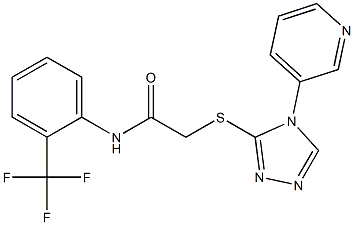 2-[(4-pyridin-3-yl-4H-1,2,4-triazol-3-yl)sulfanyl]-N-[2-(trifluoromethyl)phenyl]acetamide Struktur