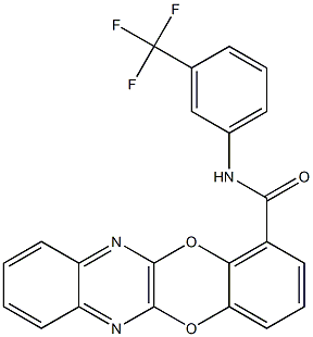 N-[3-(trifluoromethyl)phenyl][1,4]benzodioxino[2,3-b]quinoxaline-1-carboxamide Struktur