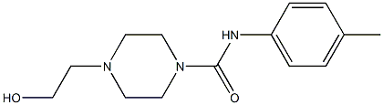 4-(2-hydroxyethyl)-N-(4-methylphenyl)-1-piperazinecarboxamide Struktur