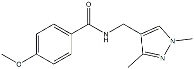 N-[(1,3-dimethyl-1H-pyrazol-4-yl)methyl]-4-methoxybenzamide Struktur