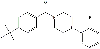 1-(4-tert-butylbenzoyl)-4-(2-fluorophenyl)piperazine Struktur