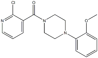 1-[(2-chloro-3-pyridinyl)carbonyl]-4-(2-methoxyphenyl)piperazine Struktur