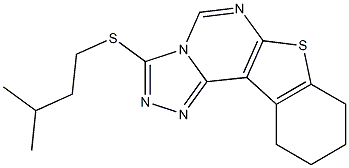 isopentyl 8,9,10,11-tetrahydro[1]benzothieno[3,2-e][1,2,4]triazolo[4,3-c]pyrimidin-3-yl sulfide Struktur