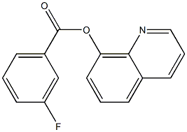 8-quinolinyl 3-fluorobenzoate Struktur