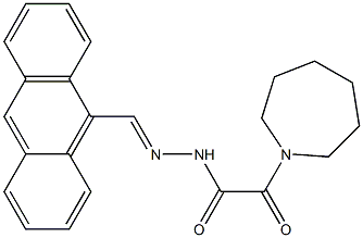 N'-(9-anthrylmethylene)-2-(1-azepanyl)-2-oxoacetohydrazide Struktur