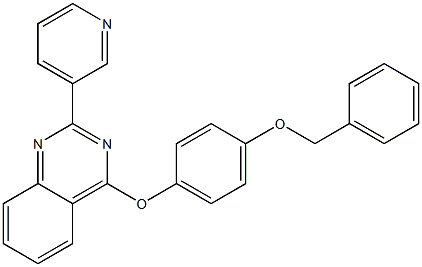 4-[4-(benzyloxy)phenoxy]-2-(3-pyridinyl)quinazoline Struktur