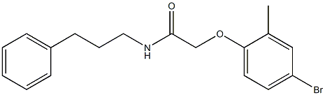 2-(4-bromo-2-methylphenoxy)-N-(3-phenylpropyl)acetamide Struktur