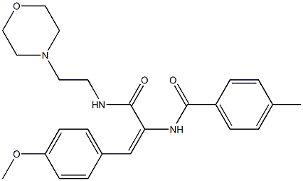 N-[2-(4-methoxyphenyl)-1-({[2-(4-morpholinyl)ethyl]amino}carbonyl)vinyl]-4-methylbenzamide Struktur