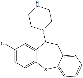 1-(8-chloro-10,11-dihydrodibenzo[b,f]thiepin-10-yl)piperazine Struktur