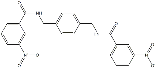 3-nitro-N-{4-[({3-nitrobenzoyl}amino)methyl]benzyl}benzamide Struktur