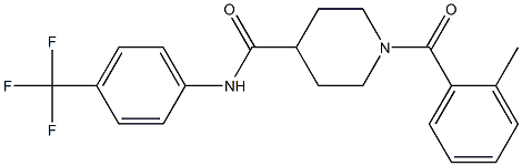 1-(2-methylbenzoyl)-N-[4-(trifluoromethyl)phenyl]-4-piperidinecarboxamide Struktur