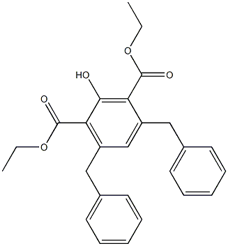 diethyl 4,6-dibenzyl-2-hydroxyisophthalate Struktur