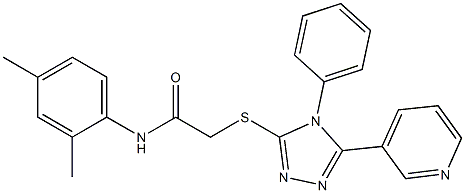 N-(2,4-dimethylphenyl)-2-{[4-phenyl-5-(3-pyridinyl)-4H-1,2,4-triazol-3-yl]sulfanyl}acetamide Struktur