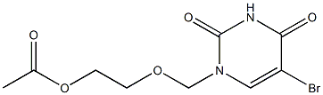 2-[(5-bromo-2,4-dioxo-3,4-dihydro-1(2H)-pyrimidinyl)methoxy]ethyl acetate Struktur