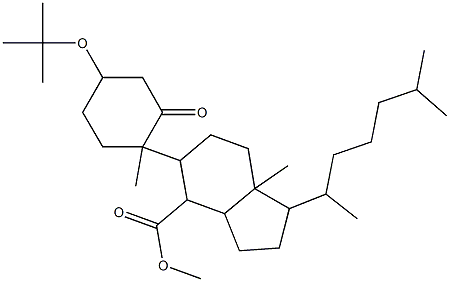 methyl 5-(4-tert-butoxy-1-methyl-2-oxocyclohexyl)-1-(1,5-dimethylhexyl)-7a-methyloctahydro-1H-indene-4-carboxylate Struktur