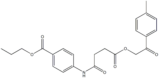 propyl 4-({4-[2-(4-methylphenyl)-2-oxoethoxy]-4-oxobutanoyl}amino)benzoate Struktur