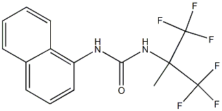 N-(1-naphthyl)-N'-[2,2,2-trifluoro-1-methyl-1-(trifluoromethyl)ethyl]urea Struktur