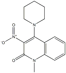 3-nitro-1-methyl-4-piperidin-1-ylquinolin-2(1H)-one Struktur