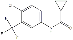 N-[4-chloro-3-(trifluoromethyl)phenyl]cyclopropanecarboxamide Struktur