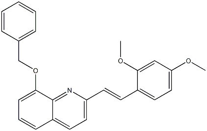 8-(benzyloxy)-2-[2-(2,4-dimethoxyphenyl)vinyl]quinoline Struktur