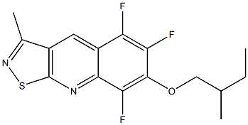 5,6,8-trifluoro-3-methyl-7-(2-methylbutoxy)isothiazolo[5,4-b]quinoline Struktur