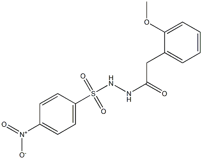 4-nitro-N'-[(2-methoxyphenyl)acetyl]benzenesulfonohydrazide Struktur