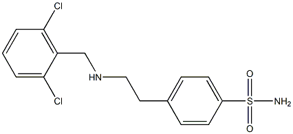 4-{2-[(2,6-dichlorobenzyl)amino]ethyl}benzenesulfonamide Struktur