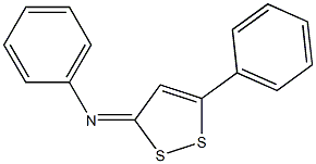 N-phenyl-N-(5-phenyl-3H-1,2-dithiol-3-ylidene)amine Struktur