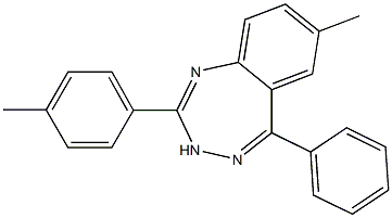 7-methyl-2-(4-methylphenyl)-5-phenyl-3H-1,3,4-benzotriazepine Struktur