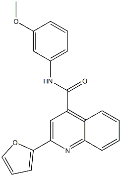 2-(2-furyl)-N-(3-methoxyphenyl)-4-quinolinecarboxamide Struktur