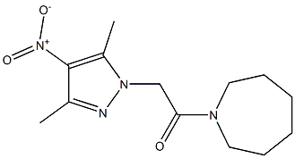 1-({4-nitro-3,5-dimethyl-1H-pyrazol-1-yl}acetyl)azepane Struktur