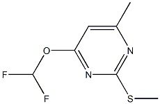 difluoromethyl 6-methyl-2-(methylsulfanyl)-4-pyrimidinyl ether Struktur