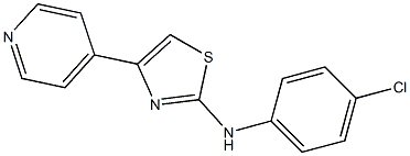 N-(4-chlorophenyl)-4-(4-pyridinyl)-1,3-thiazol-2-amine Struktur