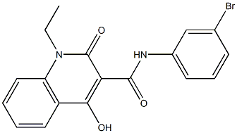 N-(3-bromophenyl)-1-ethyl-4-hydroxy-2-oxo-1,2-dihydroquinoline-3-carboxamide Struktur