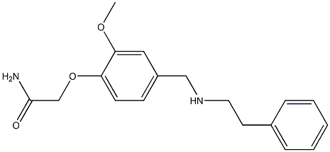 2-(2-methoxy-4-{[(2-phenylethyl)amino]methyl}phenoxy)acetamide Struktur