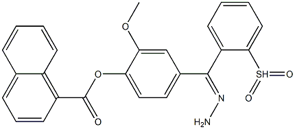 2-methoxy-4-[2-(phenylsulfonyl)carbohydrazonoyl]phenyl 1-naphthoate Struktur