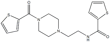 N-{2-[4-(2-thienylcarbonyl)-1-piperazinyl]ethyl}-2-thiophenecarboxamide Struktur