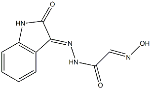 2-(hydroxyimino)-N'-(2-oxo-1,2-dihydro-3H-indol-3-ylidene)acetohydrazide Struktur