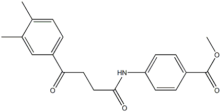 methyl 4-{[4-(3,4-dimethylphenyl)-4-oxobutanoyl]amino}benzoate Struktur