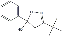 3-tert-butyl-5-phenyl-4,5-dihydro-5-isoxazolol Struktur