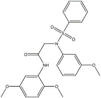 N-(2,5-dimethoxyphenyl)-2-[3-methoxy(phenylsulfonyl)anilino]acetamide Struktur