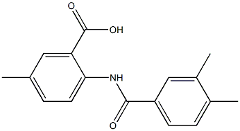 2-[(3,4-dimethylbenzoyl)amino]-5-methylbenzoic acid Struktur