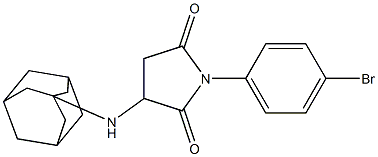 1-(4-bromophenyl)-3-(tricyclo[3.3.1.1~3,7~]dec-1-ylamino)pyrrolidine-2,5-dione Struktur