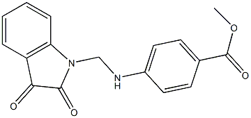 methyl 4-{[(2,3-dioxo-2,3-dihydro-1H-indol-1-yl)methyl]amino}benzoate Struktur