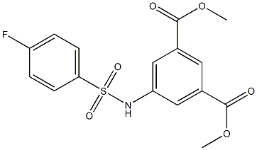 dimethyl 5-{[(4-fluorophenyl)sulfonyl]amino}isophthalate Struktur