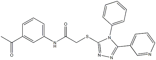 N-(3-acetylphenyl)-2-[(4-phenyl-5-pyridin-3-yl-4H-1,2,4-triazol-3-yl)sulfanyl]acetamide