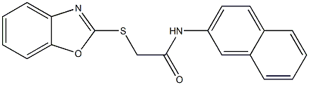 2-(1,3-benzoxazol-2-ylsulfanyl)-N-(2-naphthyl)acetamide Struktur