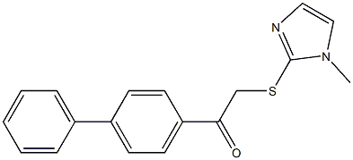 1-[1,1'-biphenyl]-4-yl-2-[(1-methyl-1H-imidazol-2-yl)sulfanyl]ethanone Struktur