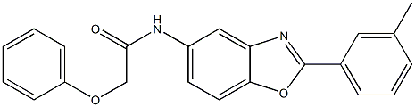 N-[2-(3-methylphenyl)-1,3-benzoxazol-5-yl]-2-phenoxyacetamide Struktur